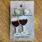 *Earrings Wine Glass Dangles