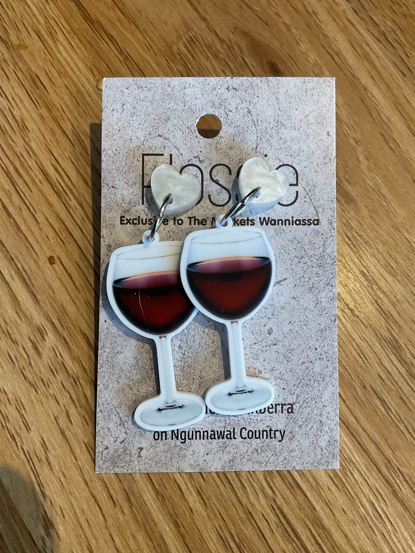 *Earrings Wine Glass Dangles