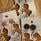 *Earrings Brown Pony Dangles