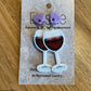 *Earrings Wine Glass Dangles