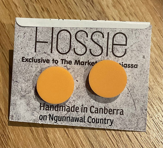 *Earrings Pastel Orange Round Studs