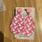 *Earrings Vinyl Pink Bunnies Dangles