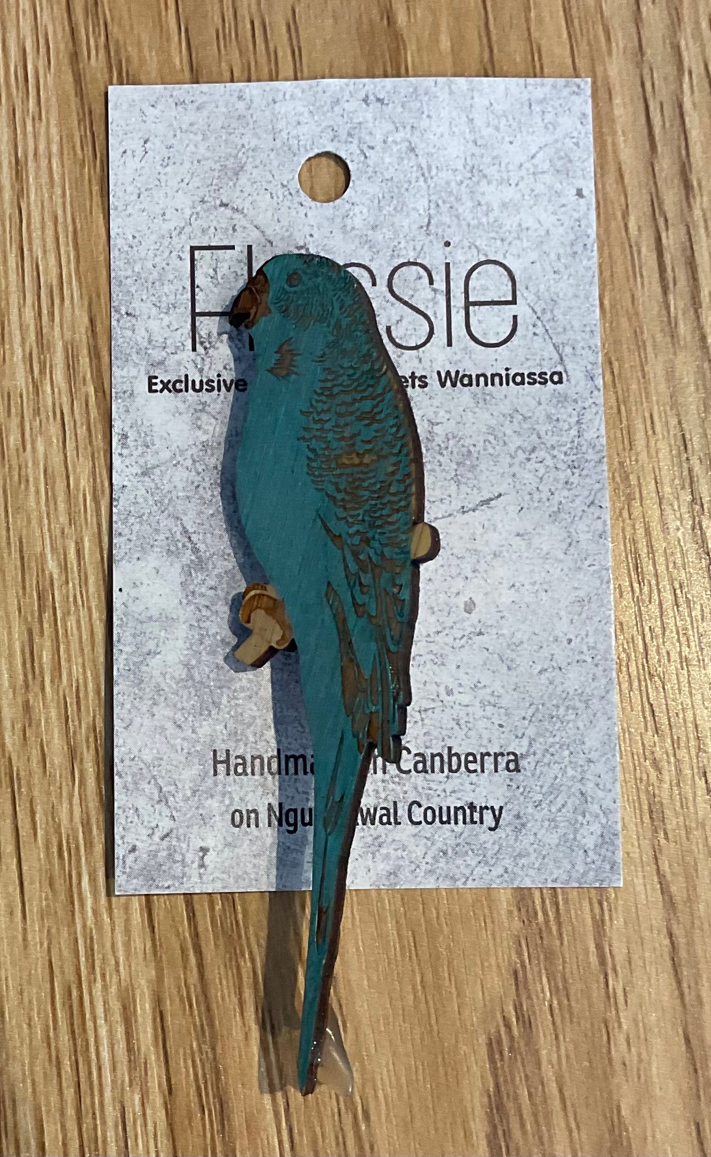*Brooch Hand Painted Budgie