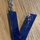 *Keychain Resin Letter V