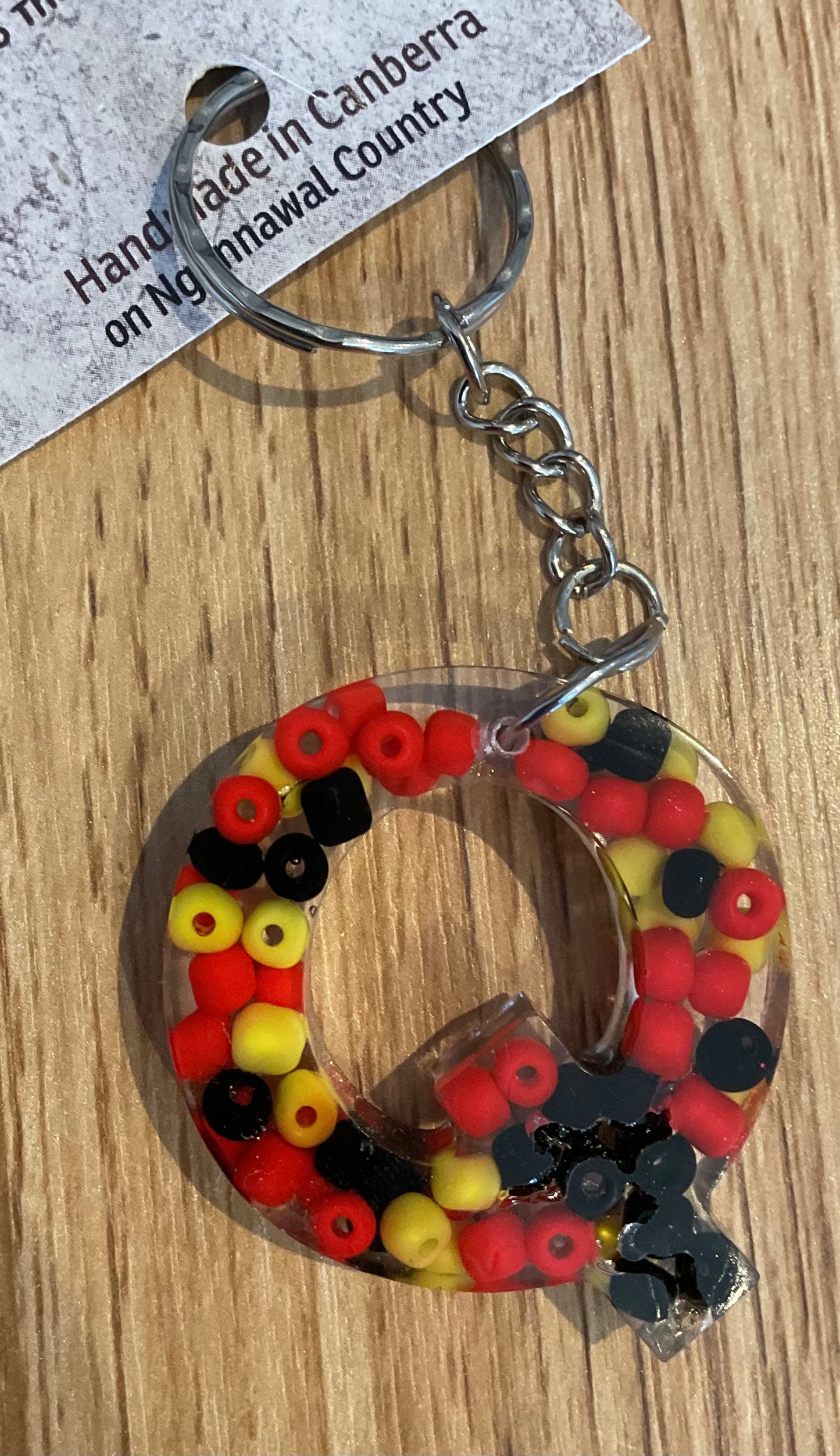 *Keychain Resin Letter Q