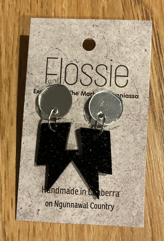 *Earrings Acrylic Lightening Bolt Dangles
