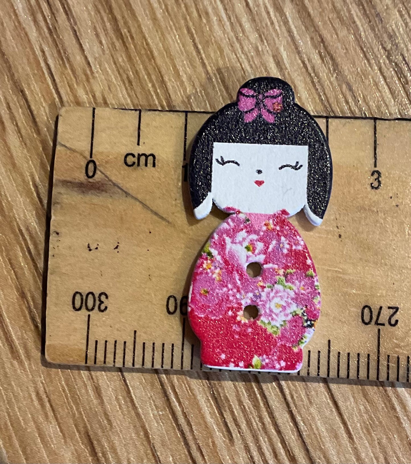 *Loose Buttons - Wooden Geisha