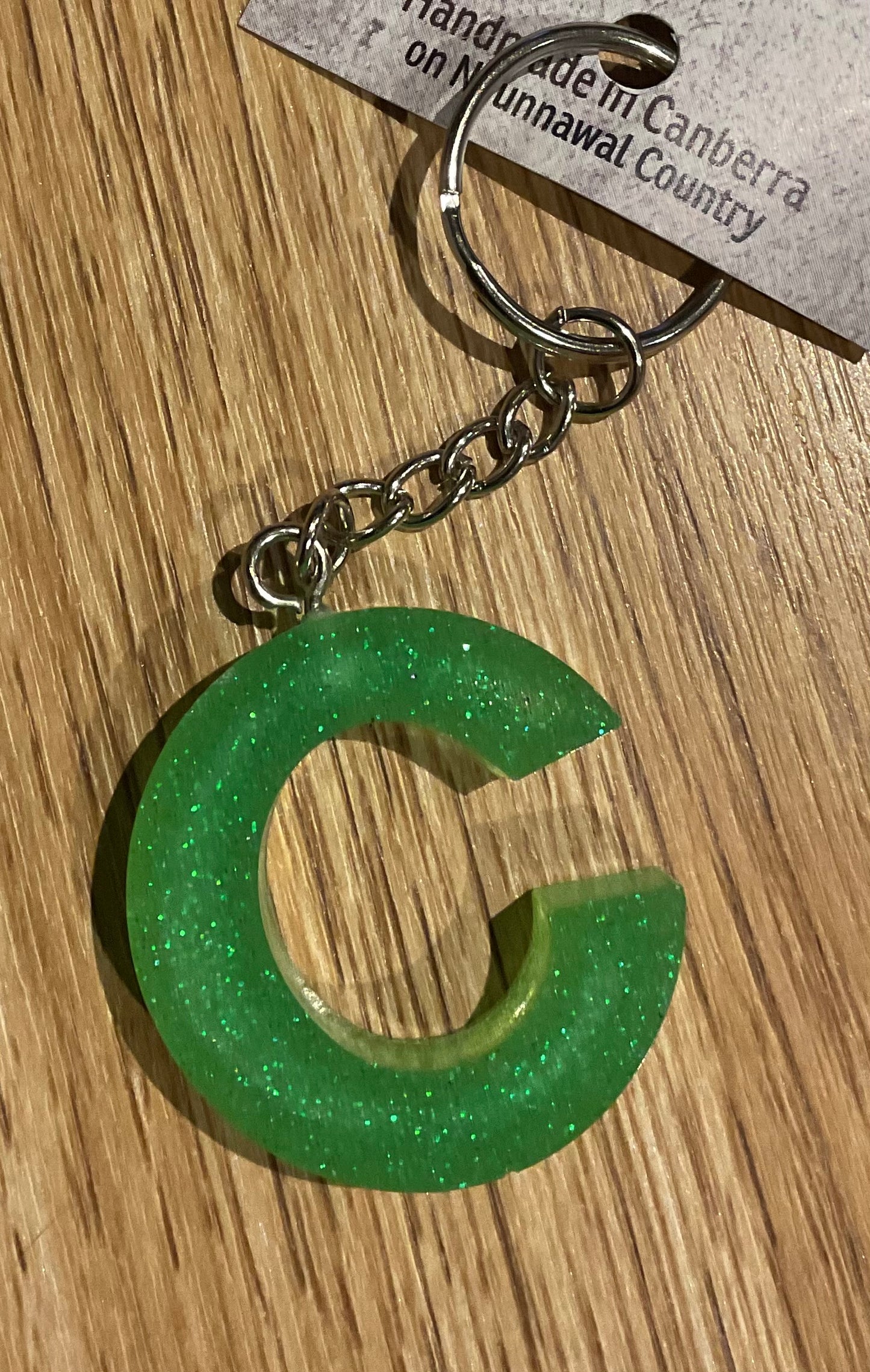 *Keychain Resin Letter C