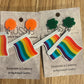 *Earrings Ally Flag Dangles