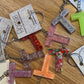 *Keychain Resin Letter T