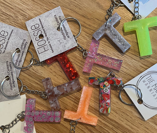 *Keychain Resin Letter T