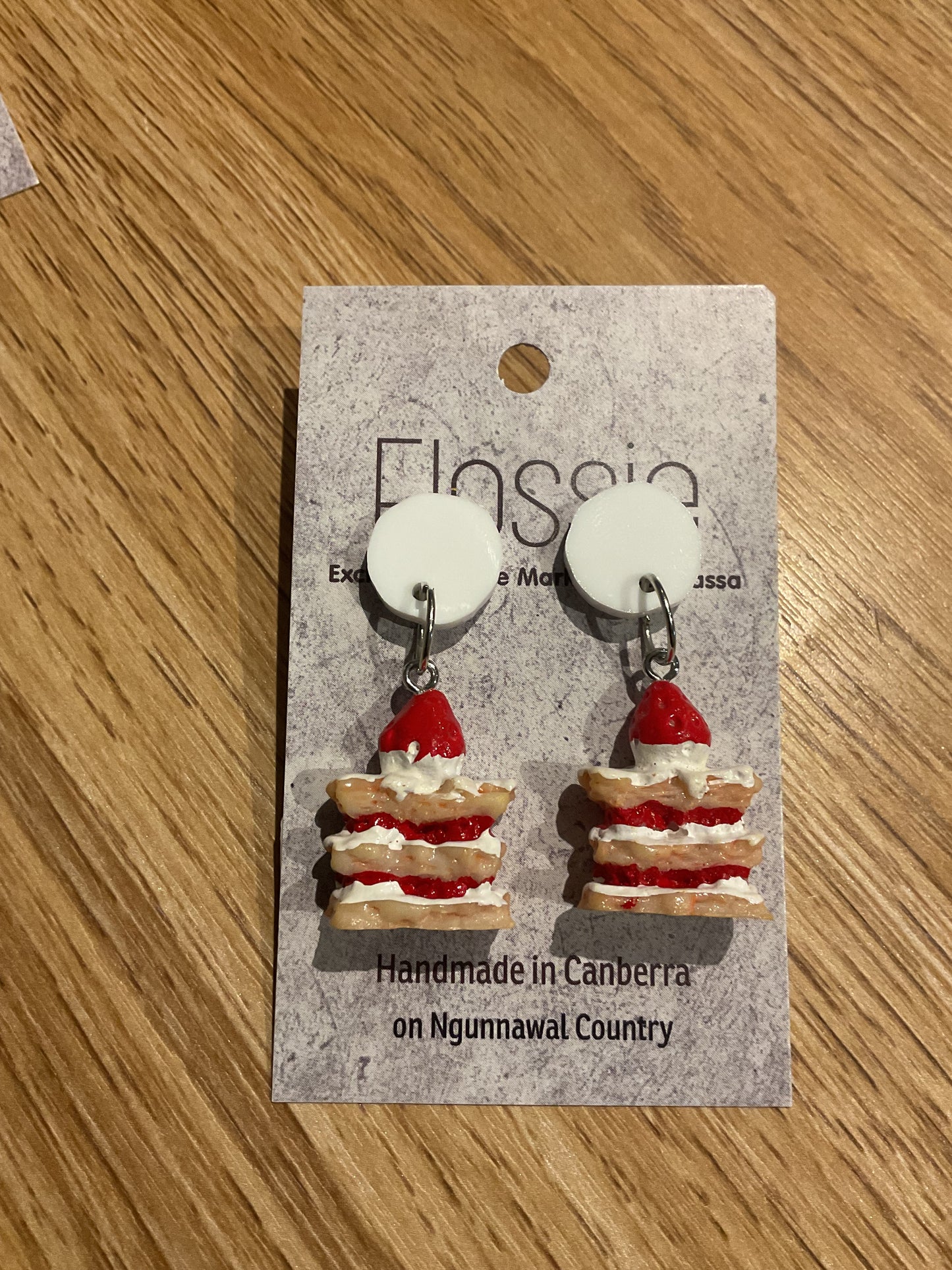 *Earrings Strawberry Treat Dangles