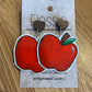 *Earrings Red Apple Dangles