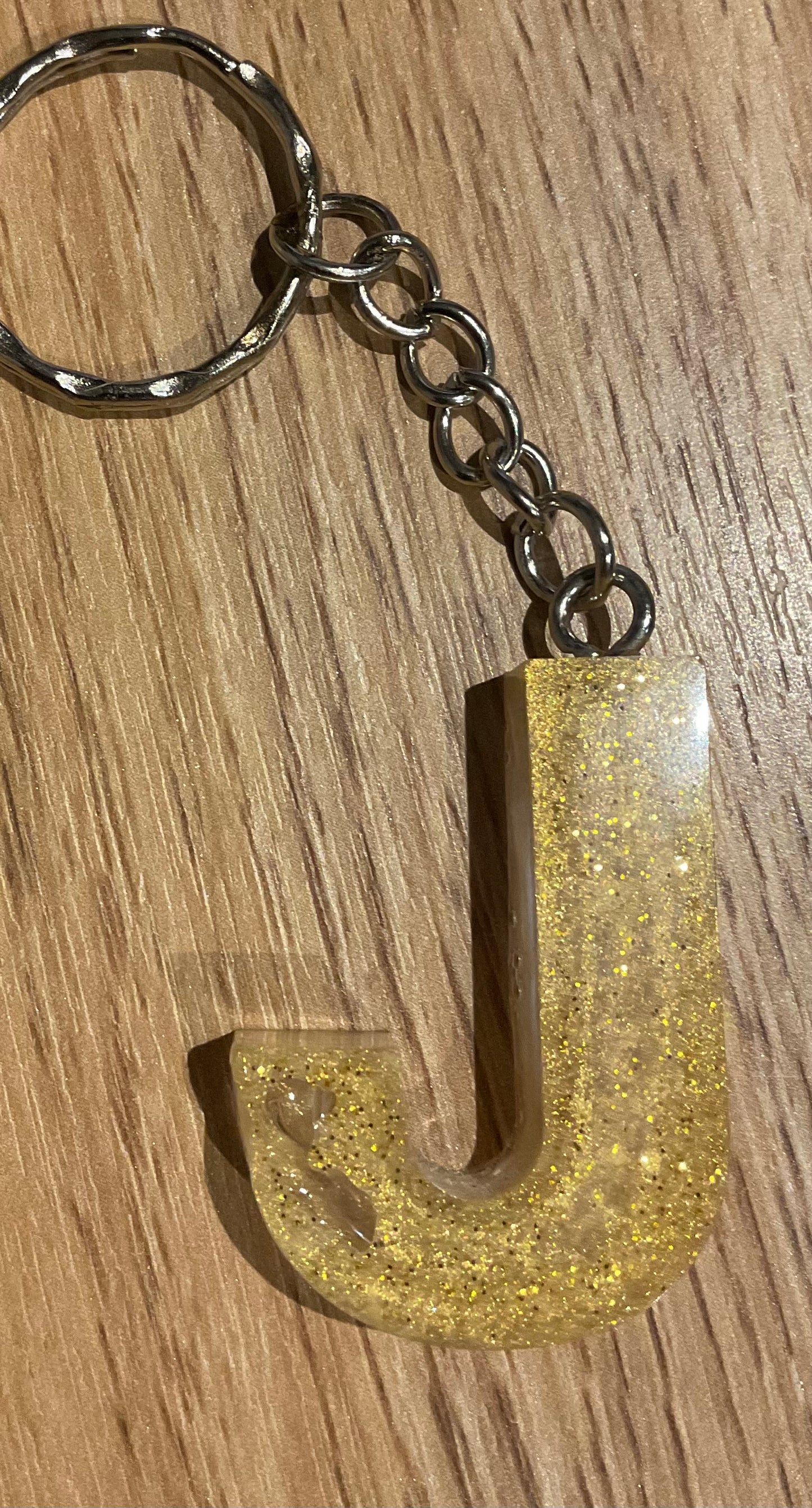 *Keychain Resin Letter J