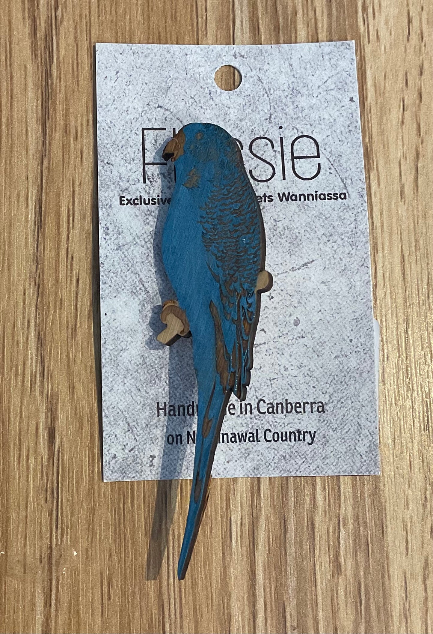 *Brooch Hand Painted Budgie