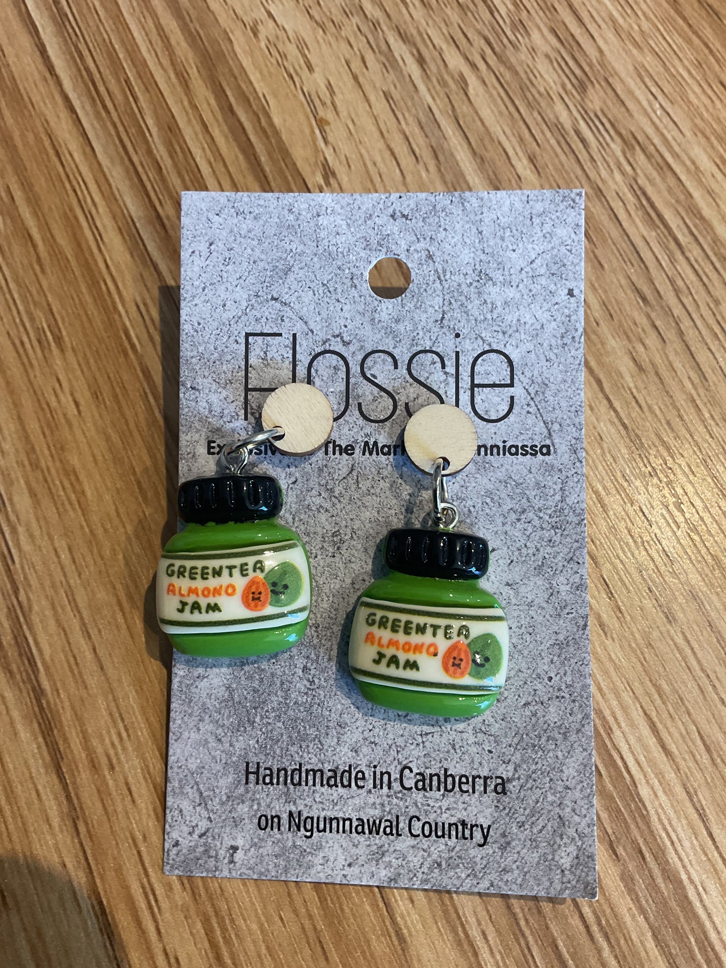*Earrings Green Tea Jam Dangles