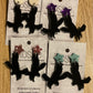 *Earrings Acrylic Black Eagle Dangles