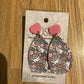 *Earrings Vinyl Woodland Bunny Print Dangles