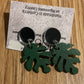*Earrings Wooden Leaves Dangles