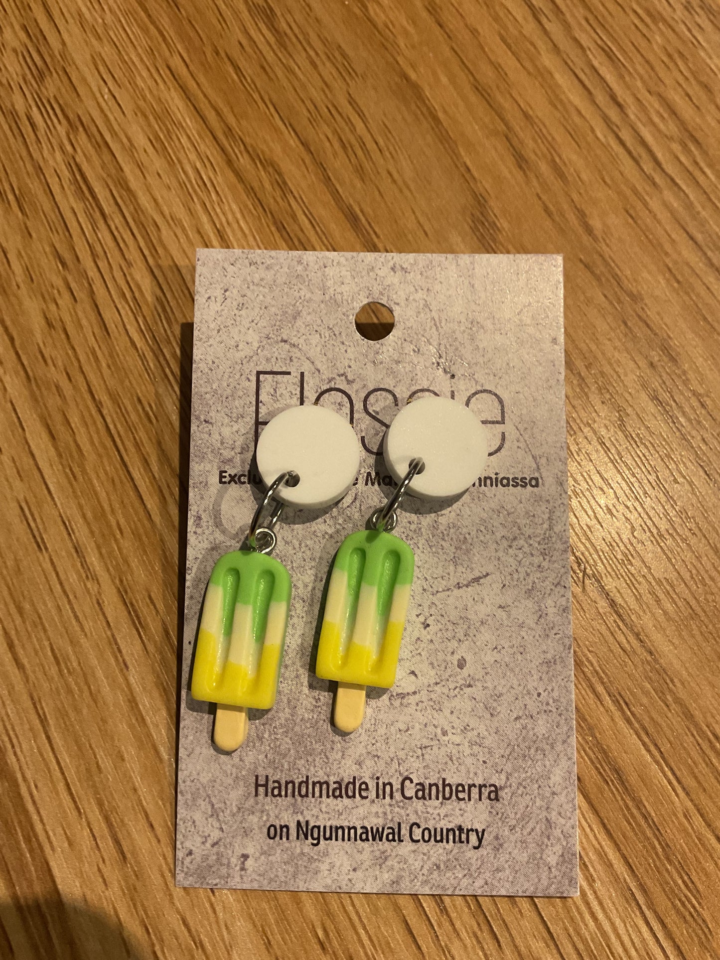 *Earrings Lime Ice Cream Dangles
