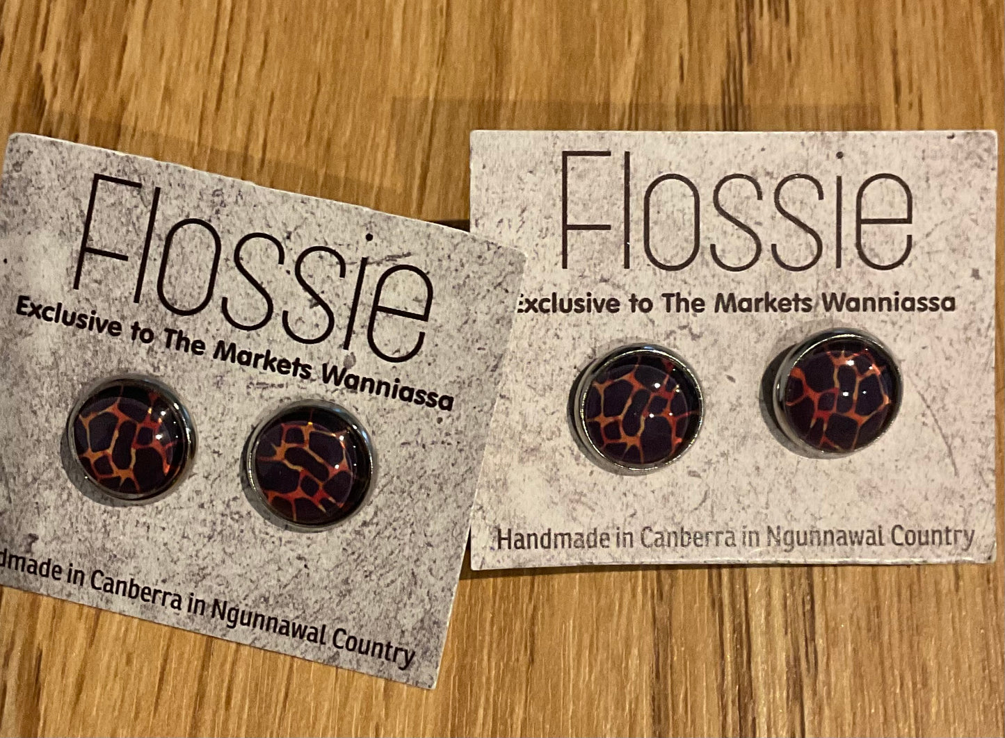 *Earrings Animal Print Studs