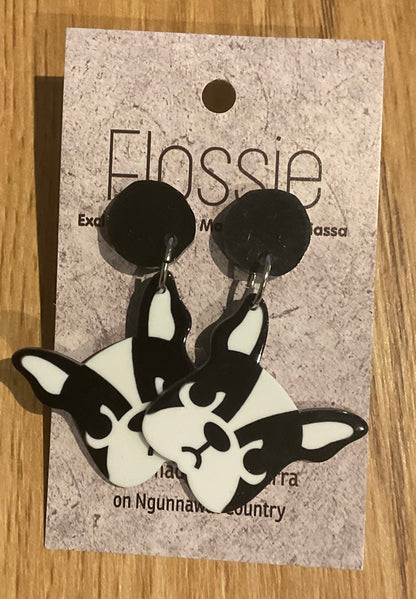 *Earrings Frenchie Dog Dangles