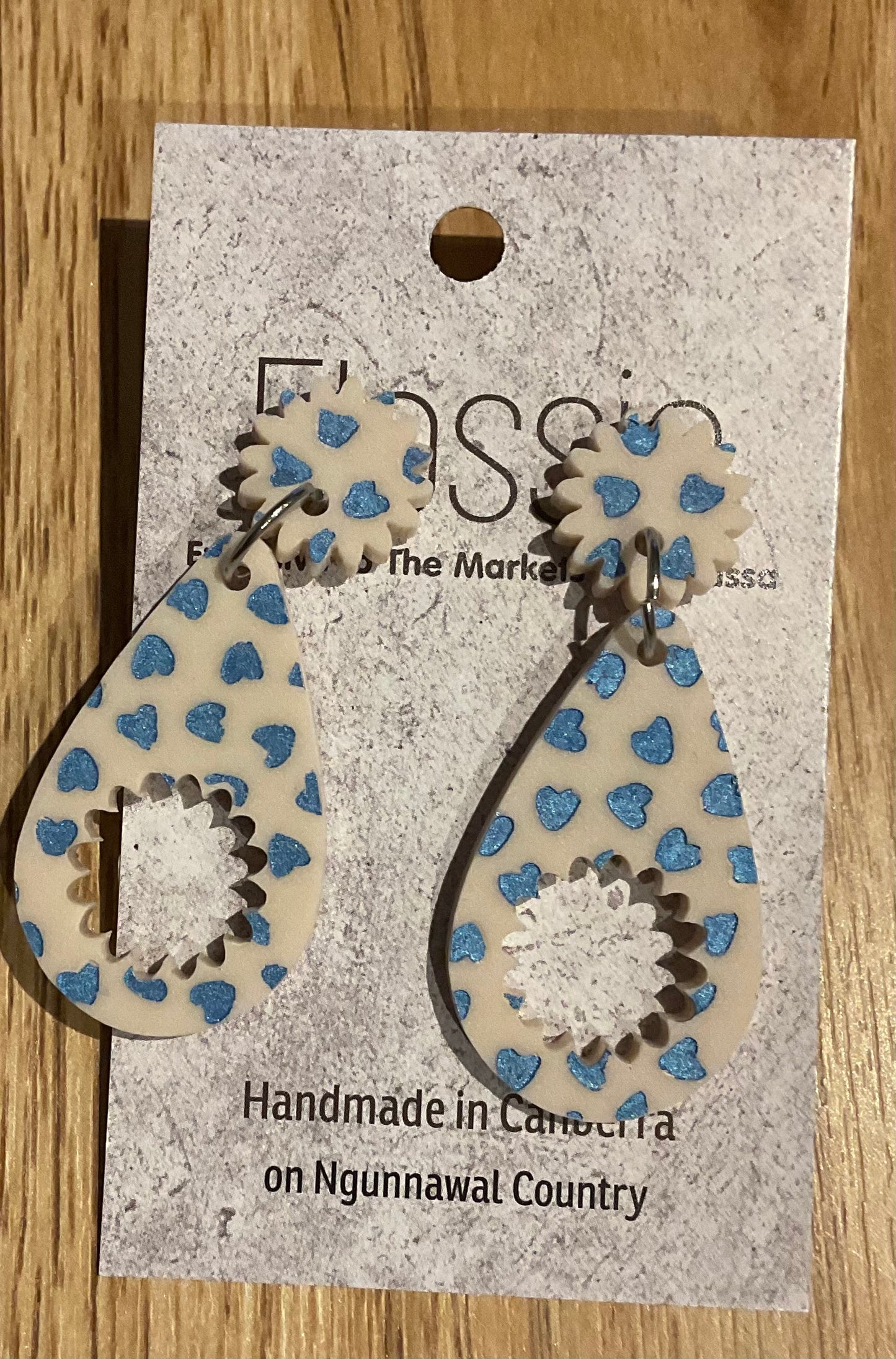 *Earrings Acrylic Hand Painted Dangles
