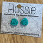 *Earrings Green Flower Studs