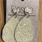 *Earrings White Glitter Dangles