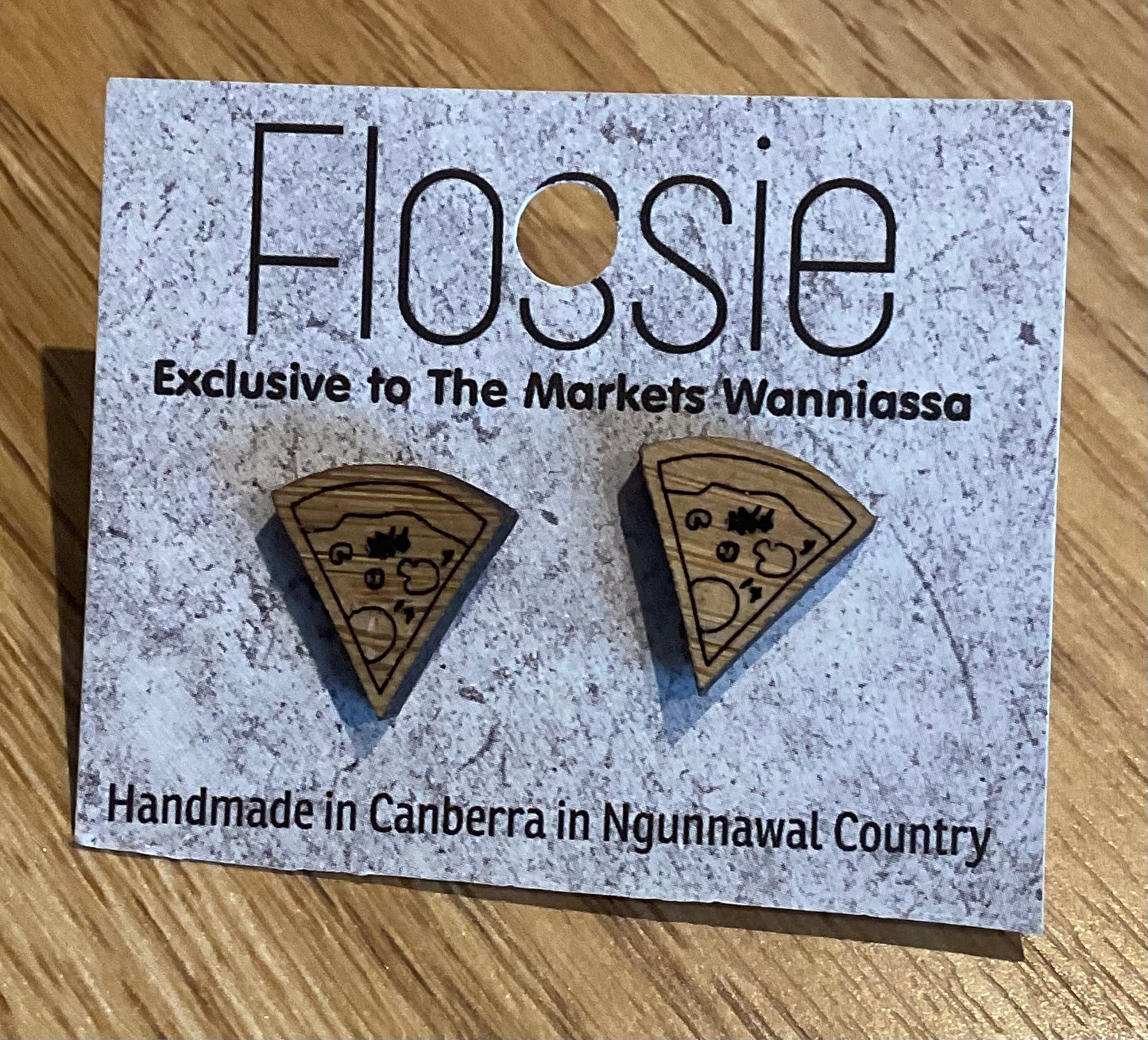*Earrings Pizza Slice Studs