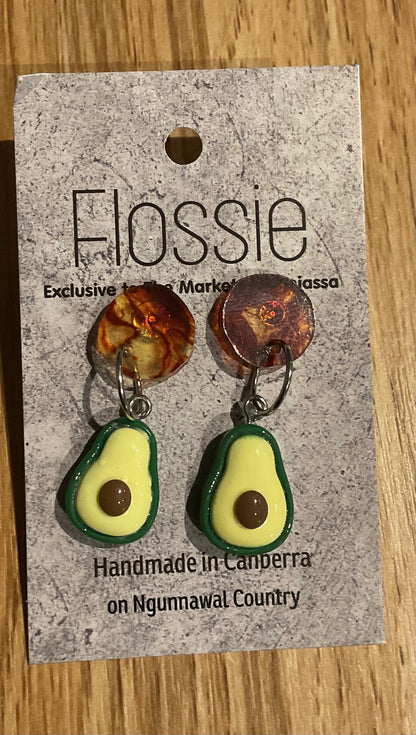 *Earrings Avocado Dangles