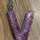 *Keychain Resin Letter V