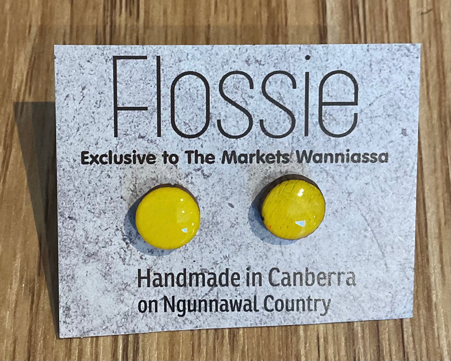 *Earrings Painted Yellow Resin Studs