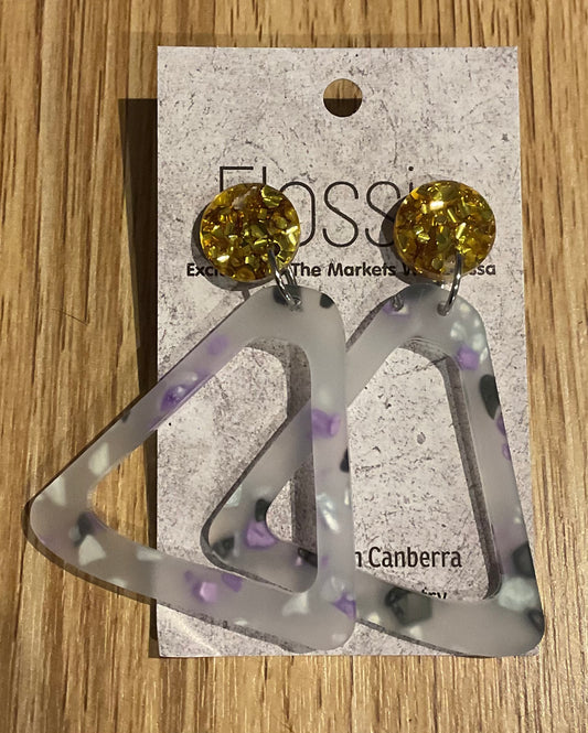 *Earrings Acrylic Large Triangle Dangles