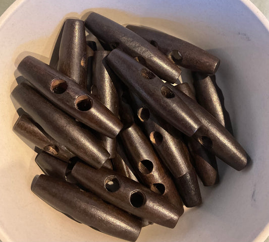 *Loose Buttons - Wooden Toggles Black