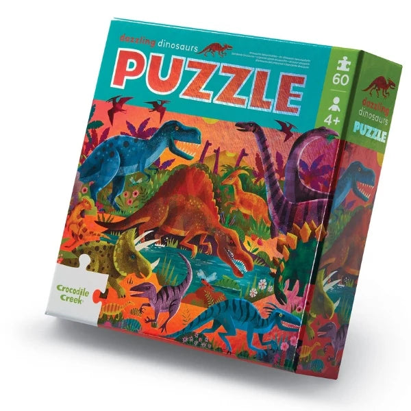 *Dazzling Dinosaurs Foil Puzzle 60Pc