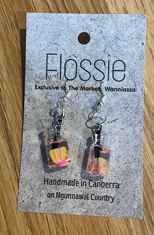 *Earring Fruit Drink Dangles
