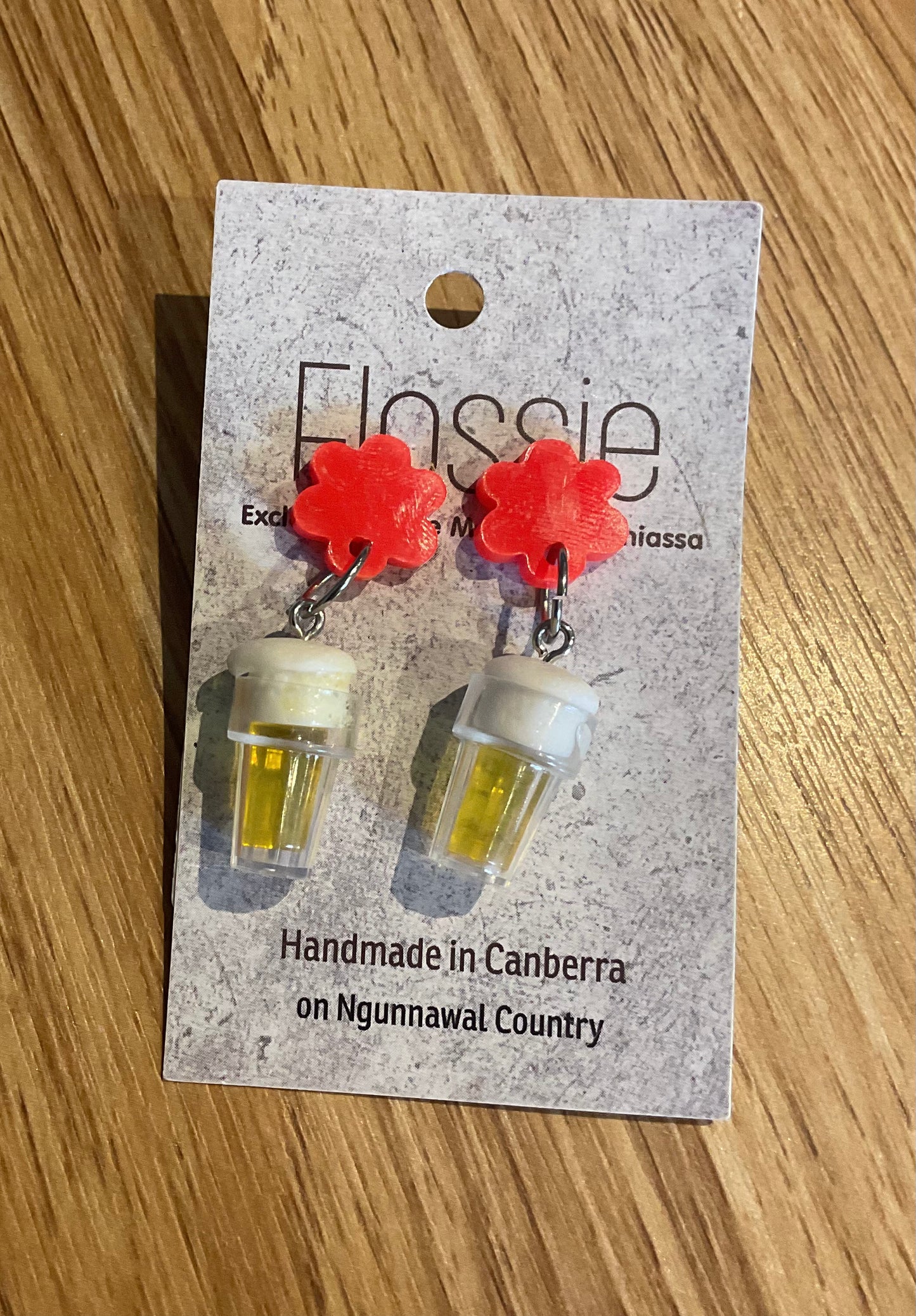 *Earring Beer Schooner Dangles