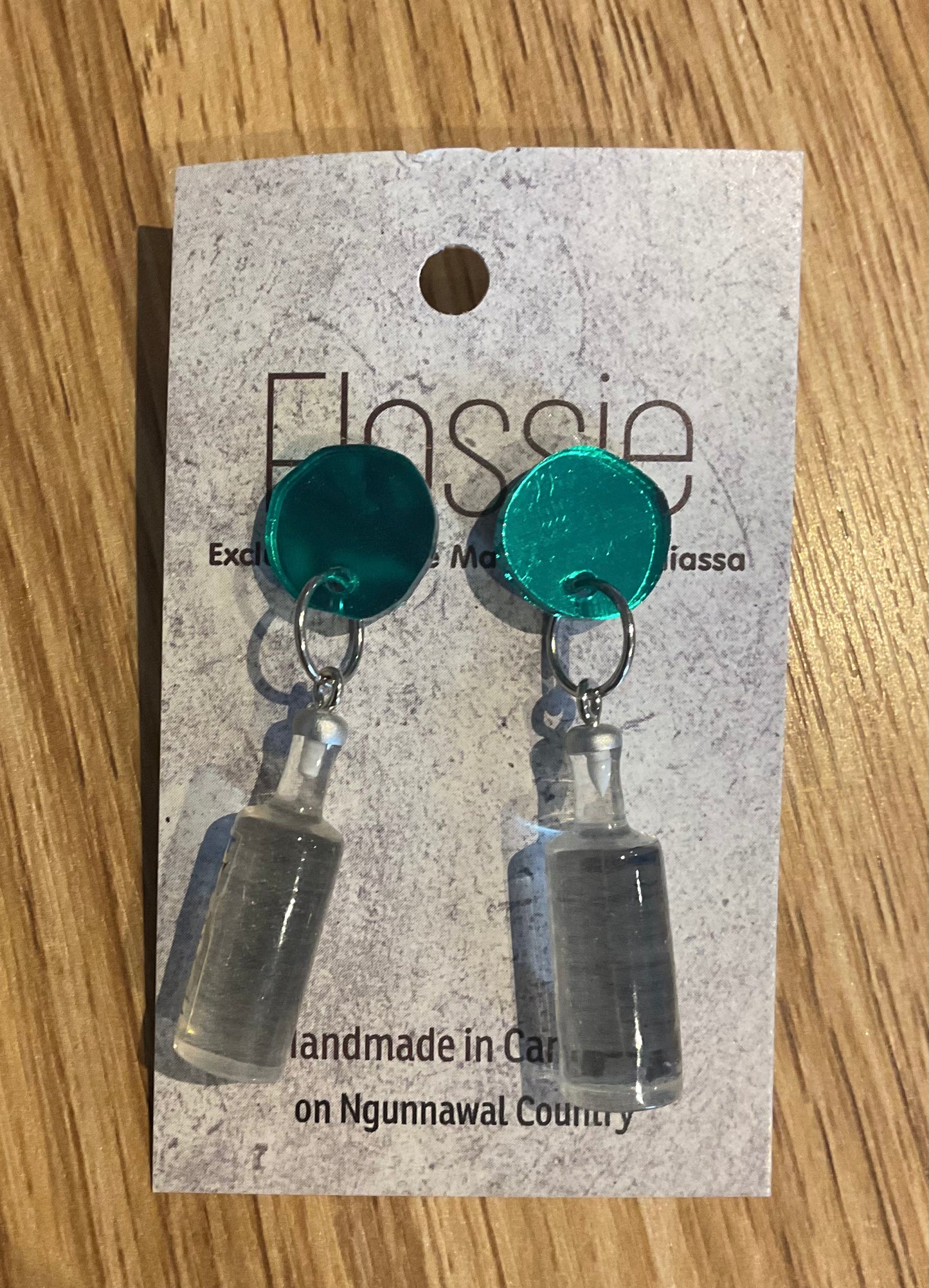 *Earring Vodka Bottle Dangles