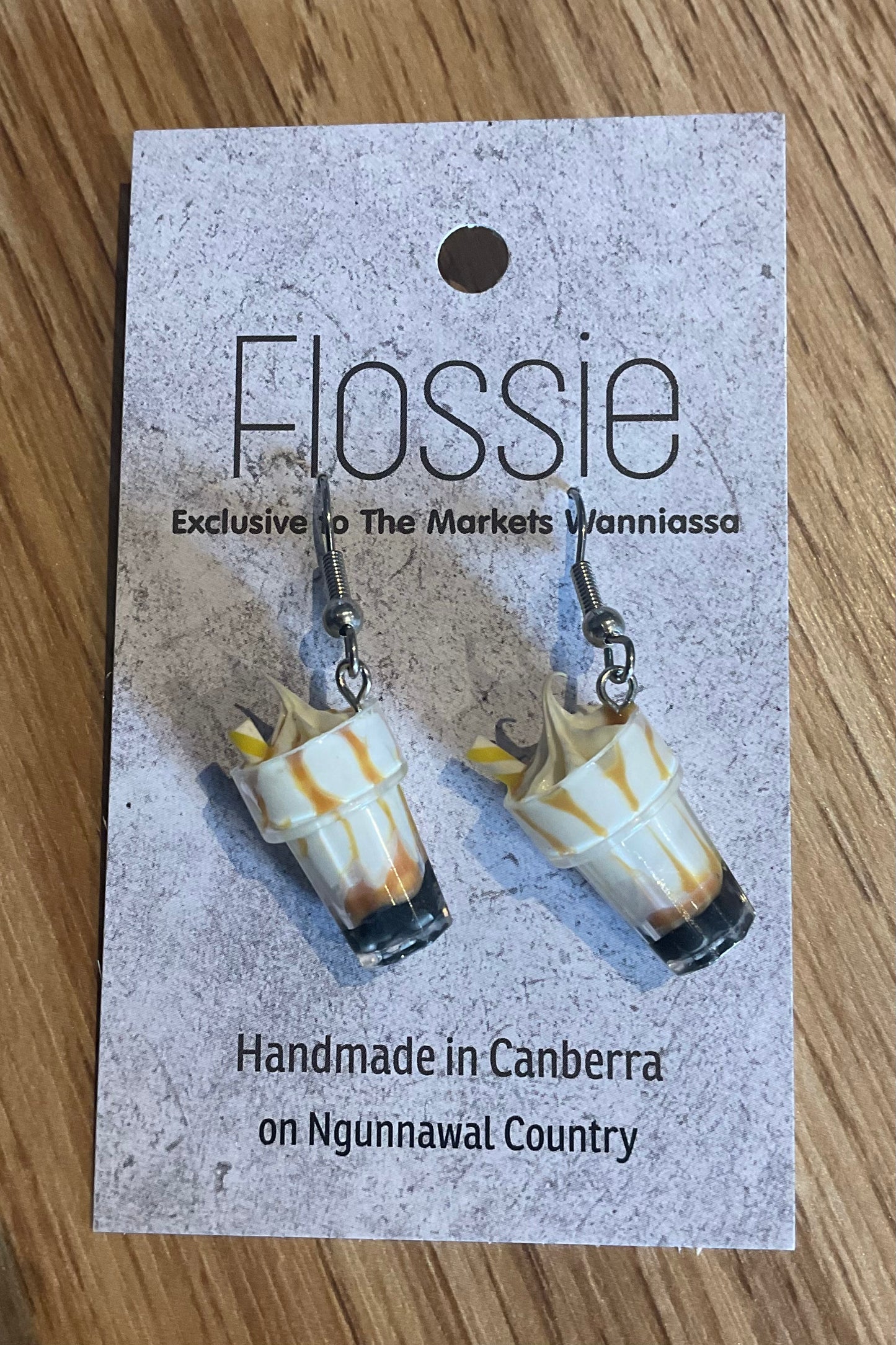 *Earring Caramel Milkshake Dangles