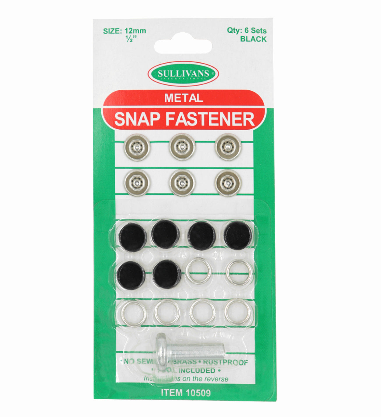 Metal Fasteners Black
