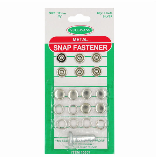 Metal Snap Fasteners Silver