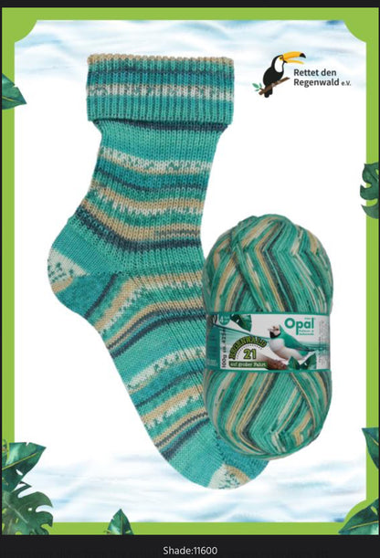 Opal Regenwald 21 4ply Sock