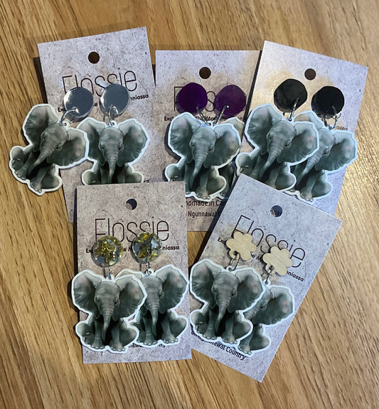 *Earrings Elephant Dangles