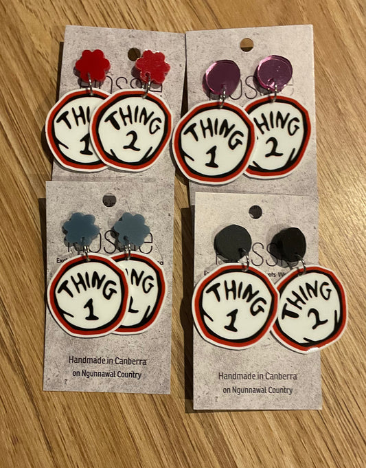 *Earrings Thing 1 & 2 Dangles