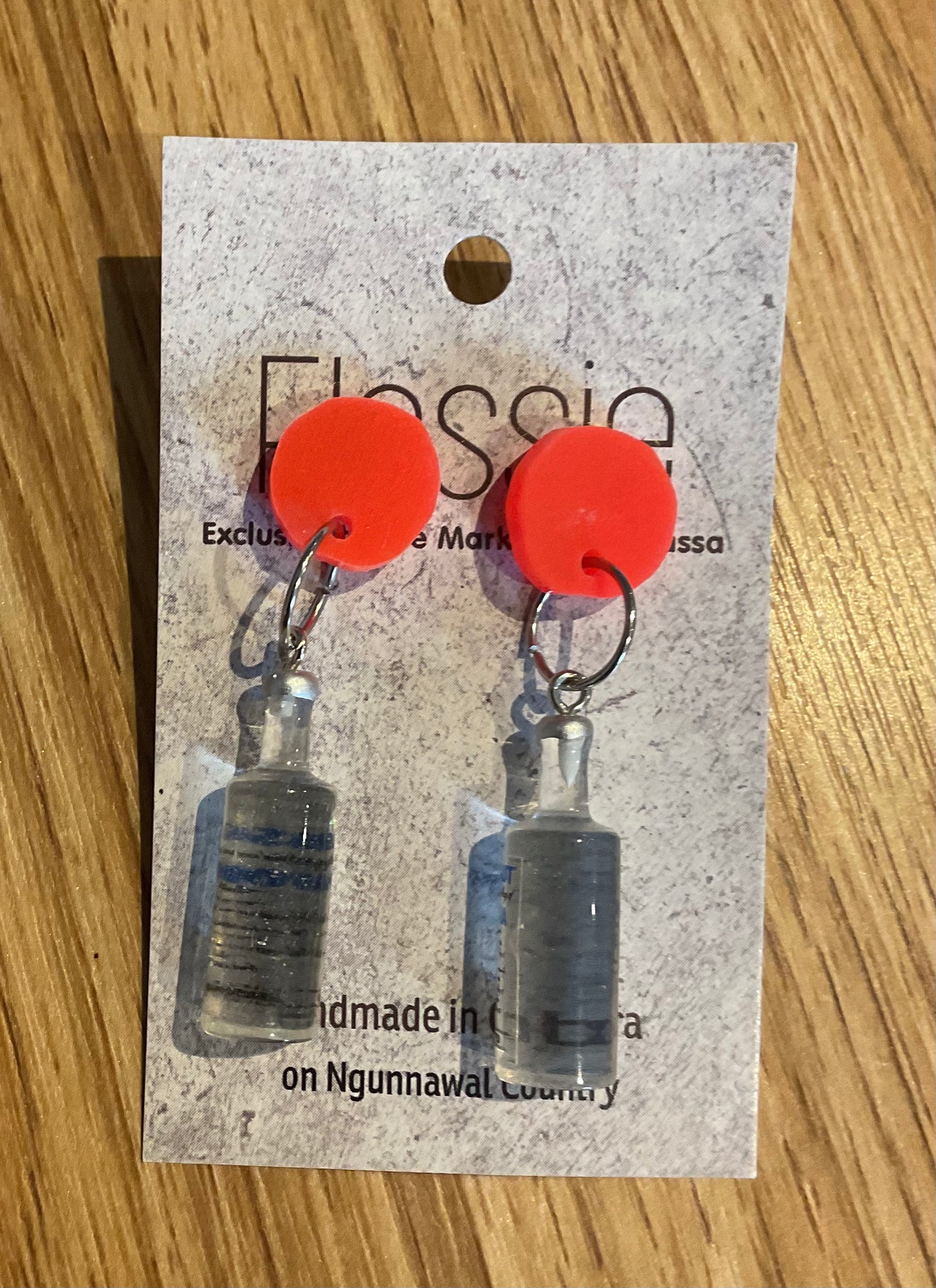 *Earring Vodka Bottle Dangles
