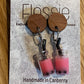*Earring Pink Bubble Tea Dangles