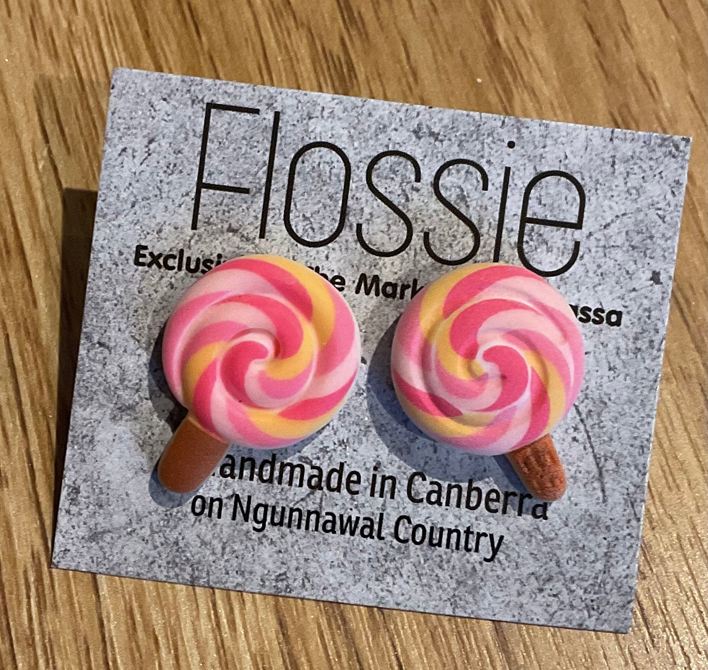 *Earrings Pink Lollipop Studs