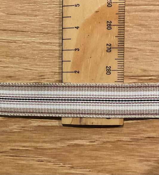 *Ribbon Brown Grosgrain- 15mm Per Metre