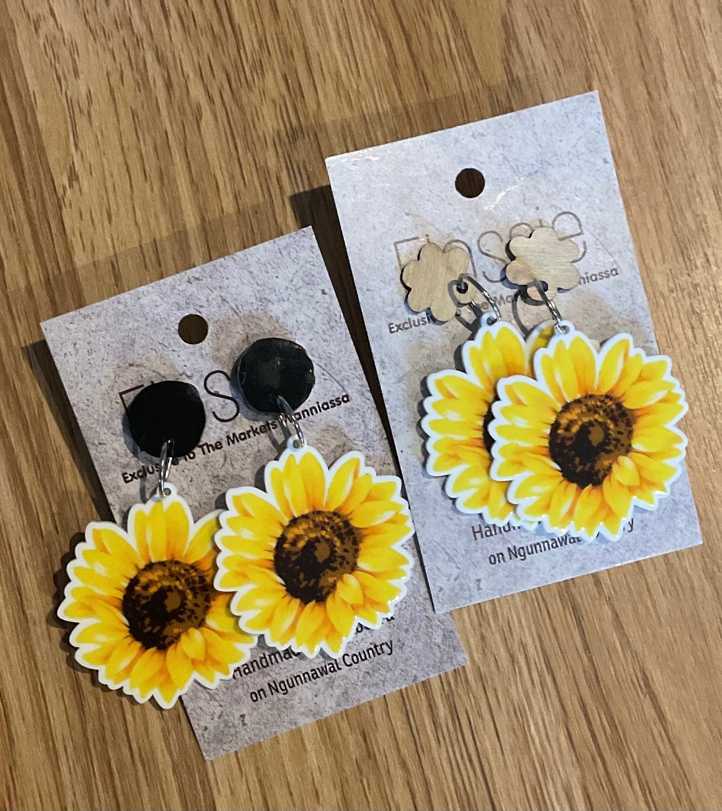 *Earrings Sunflower Dangle